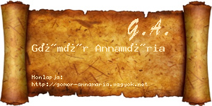 Gömör Annamária névjegykártya